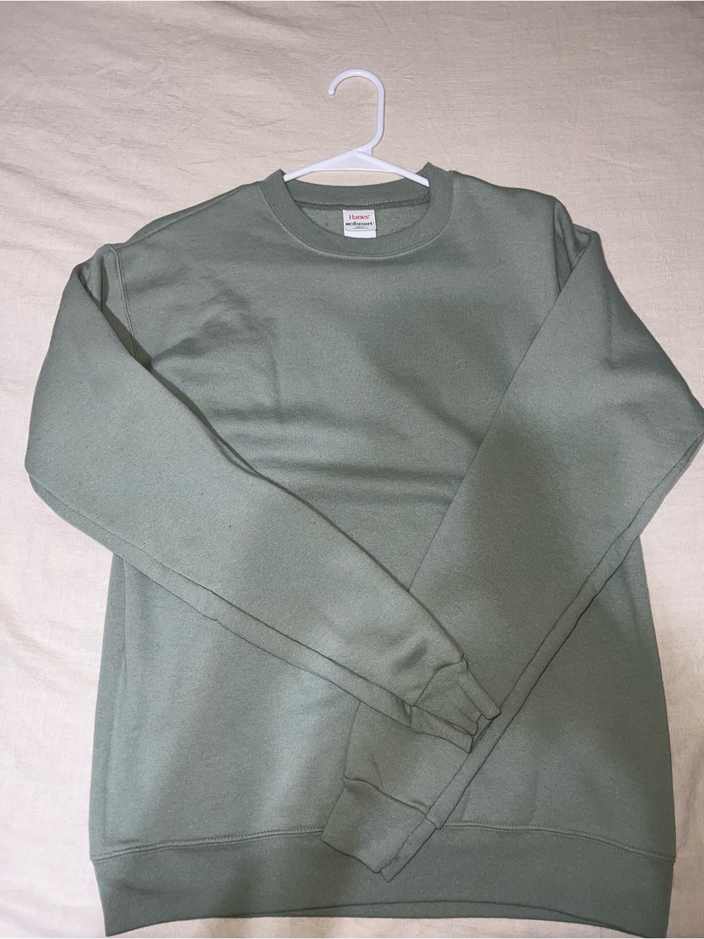 Hanes EcoSmart Olive Green Crewneck Sweatshirt Small